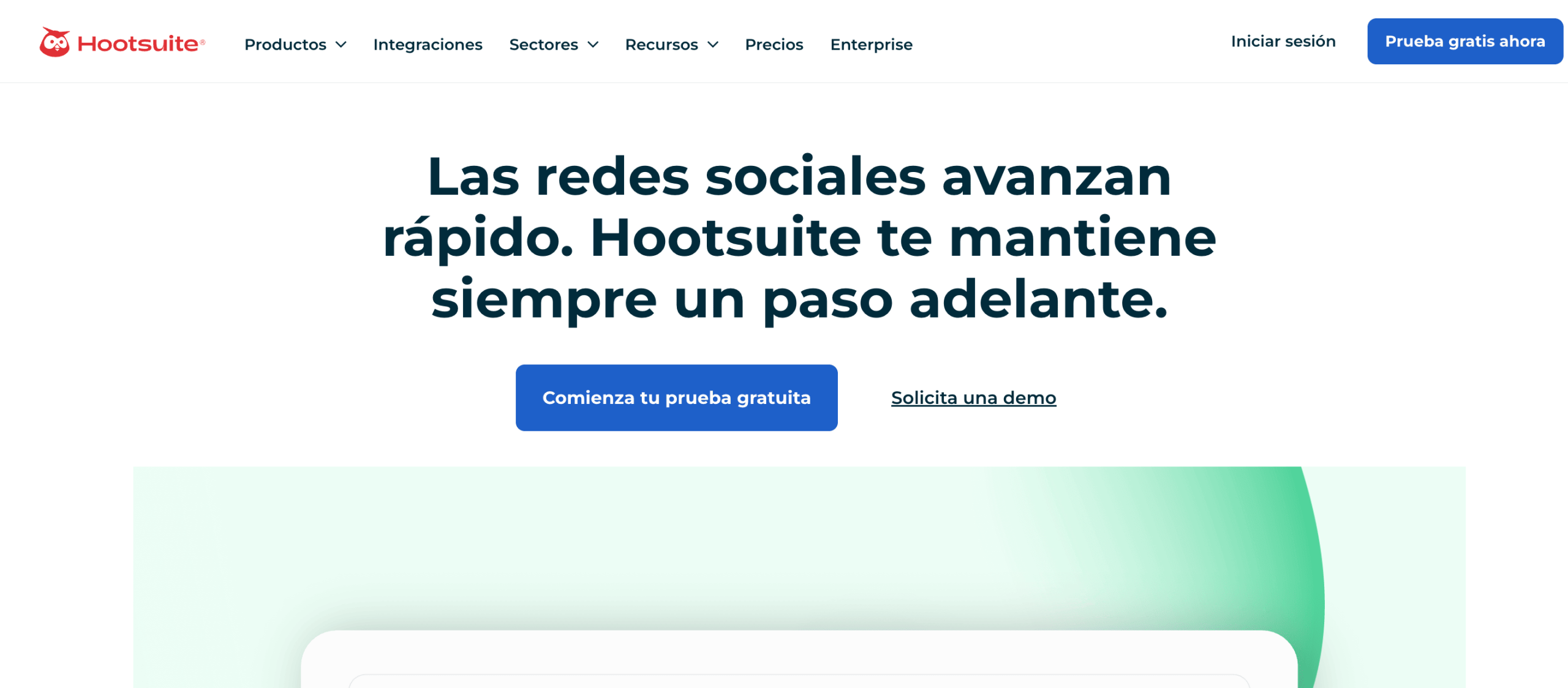 Hootsuite Panel de Hootsuite para gestionar varias cuentas de redes sociales