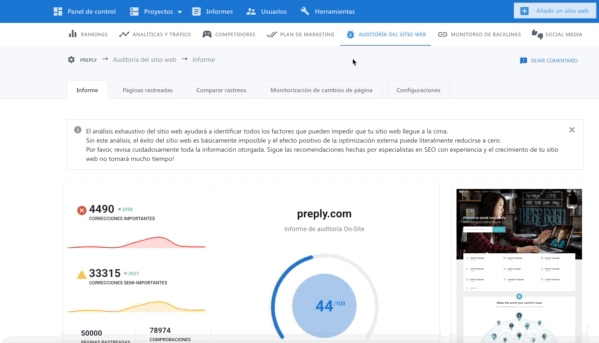 Ejemplo de como crear un XML sitemap en SE Ranking