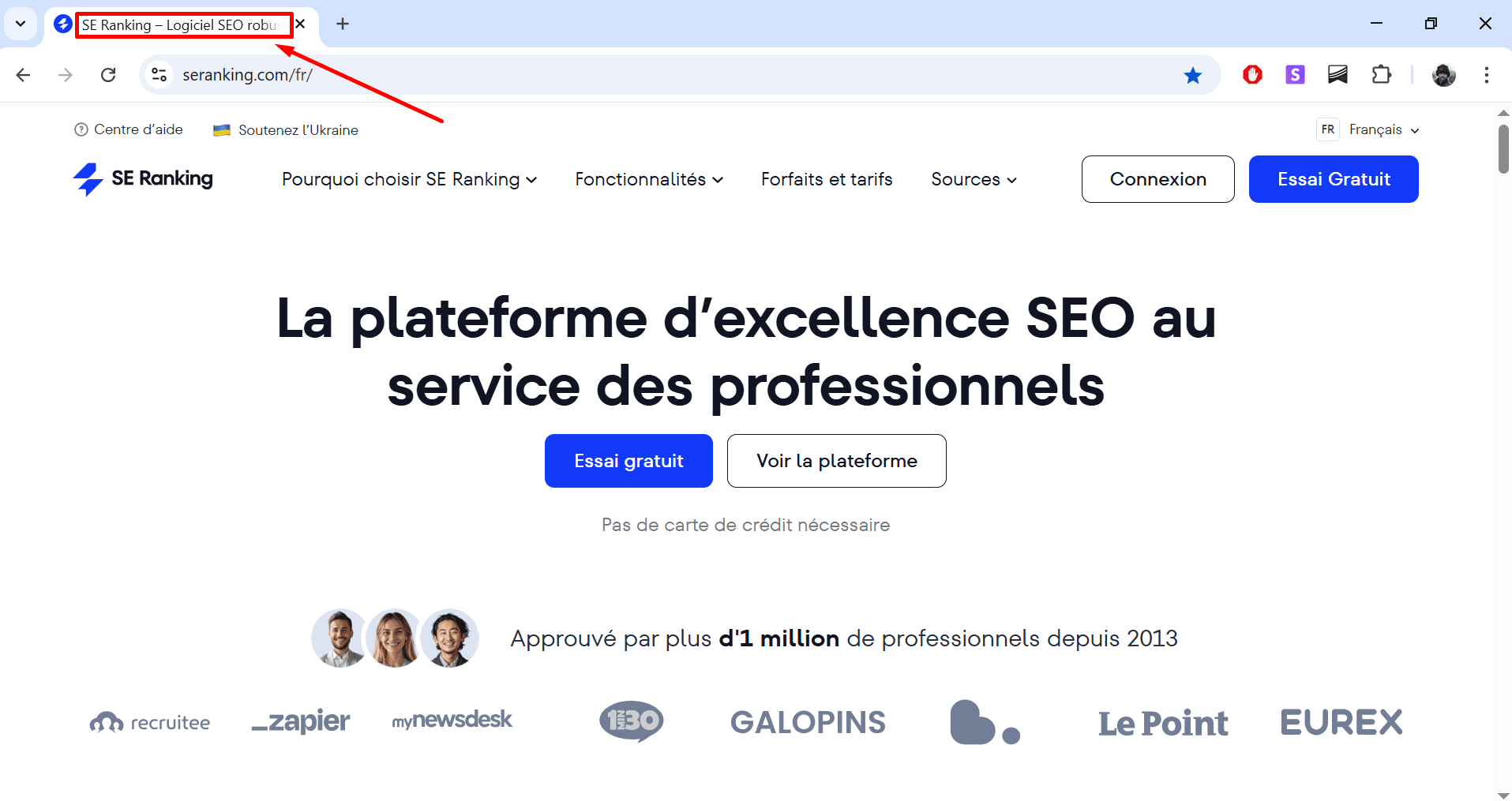 Meta title dans le navigateur