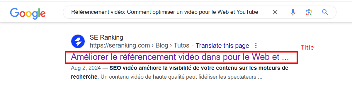 titre SEO