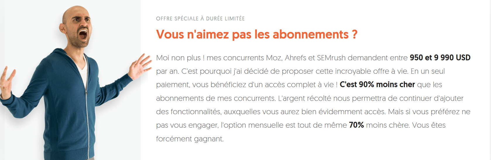 Ubersuggest offre