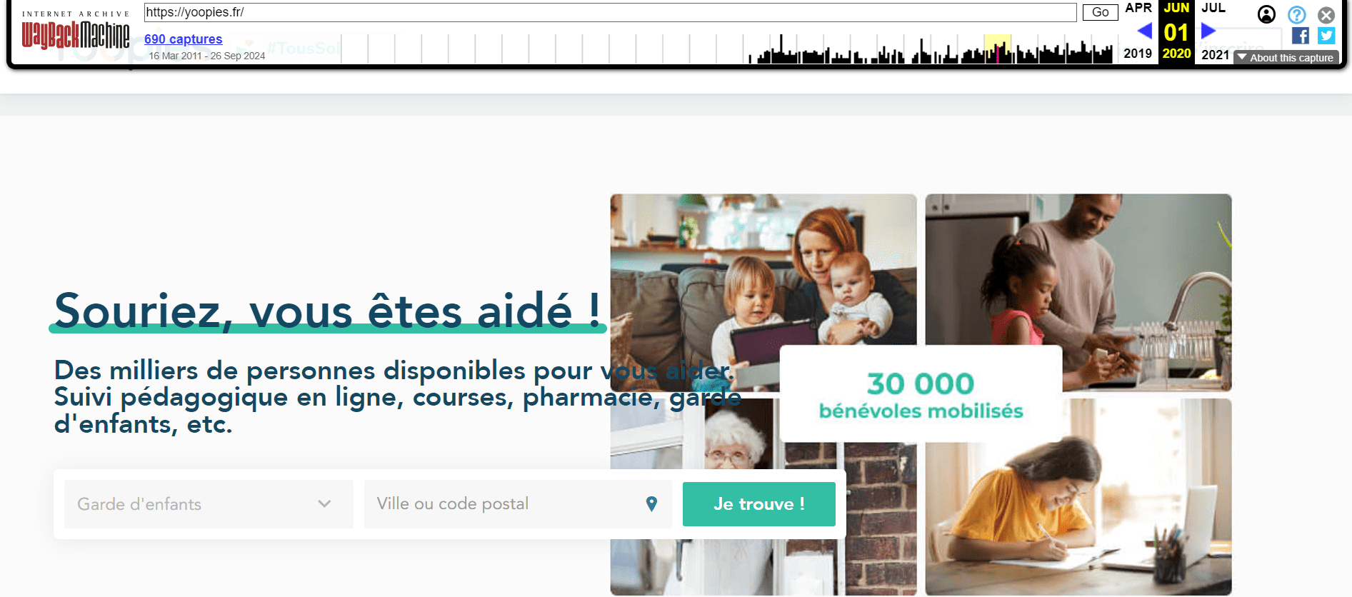 Vérifiez le domaine avec Wayback Machine