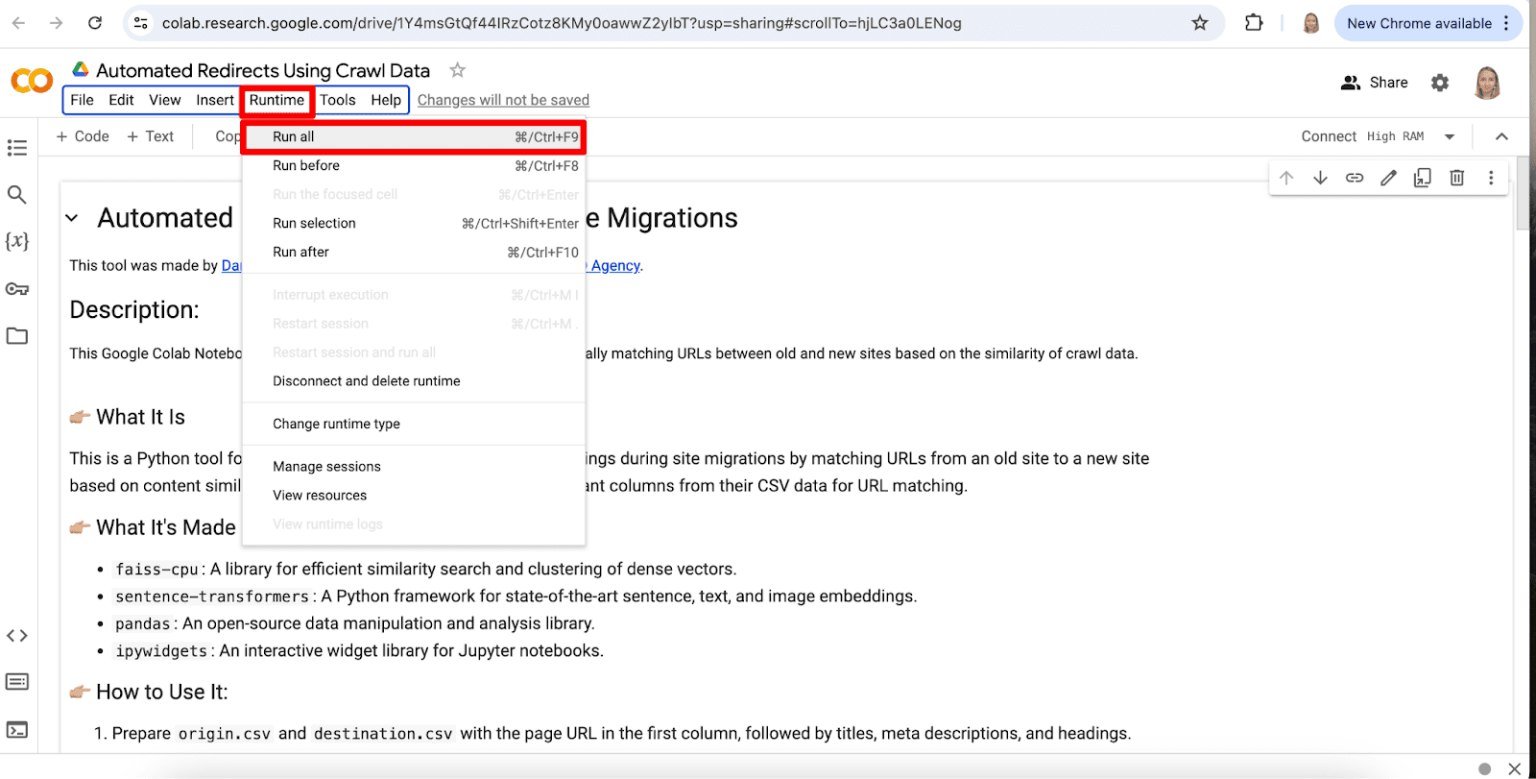 Exécuter le script dans Google Colab