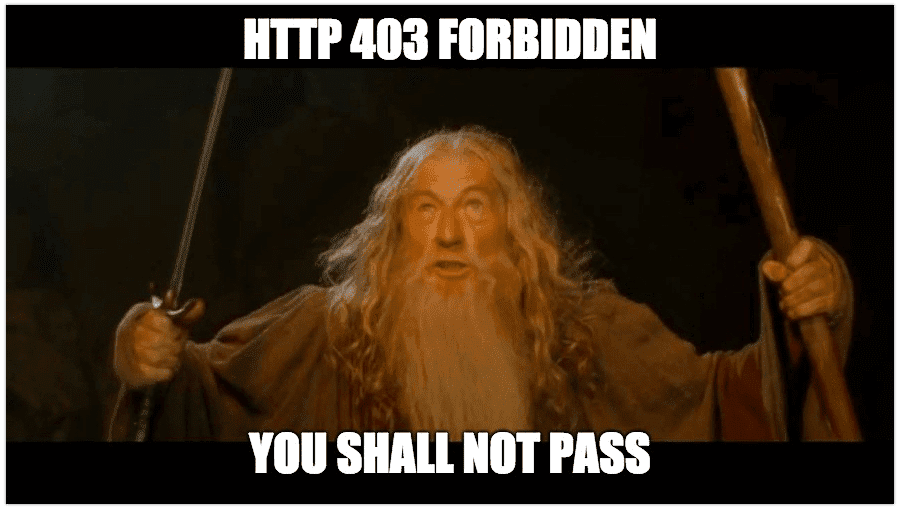 403 Forbidden meme