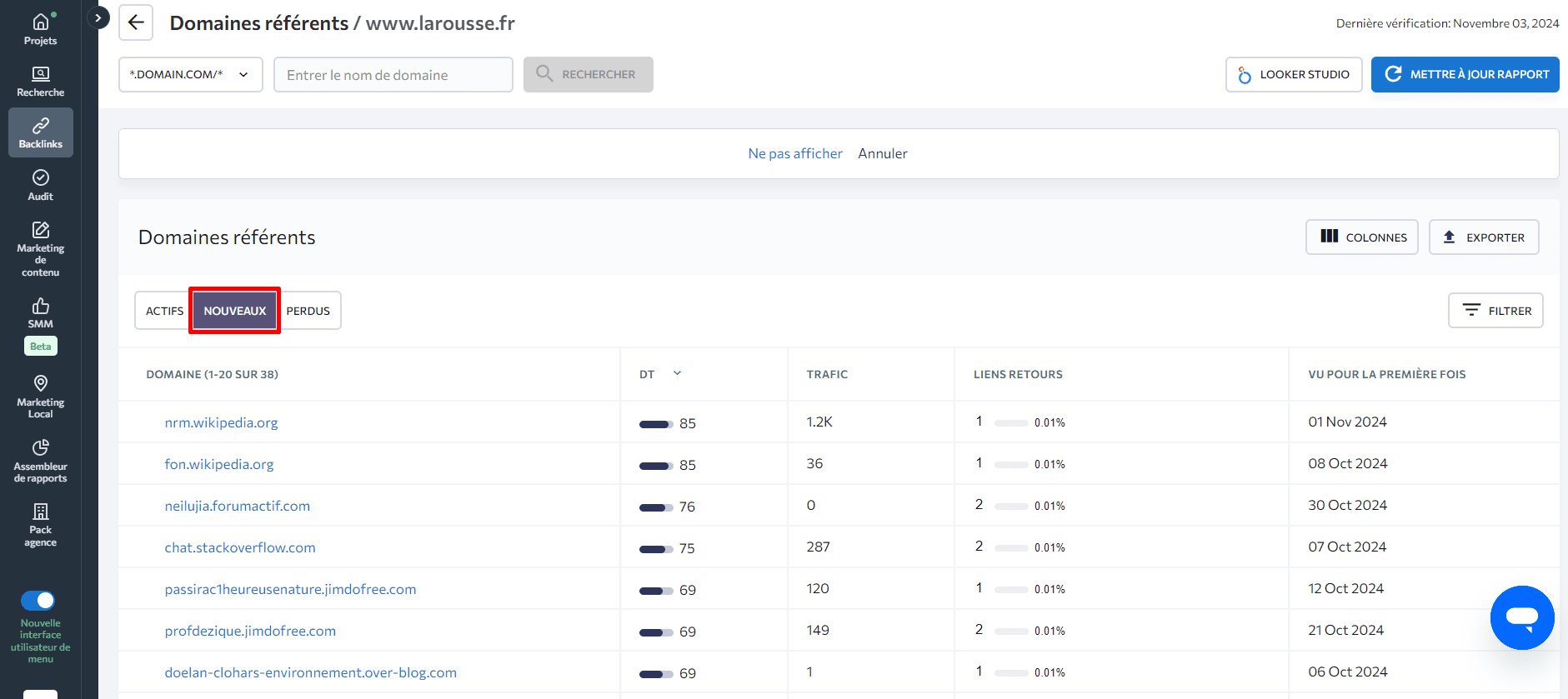 Domaines qui ne réfèrent plus à votre site