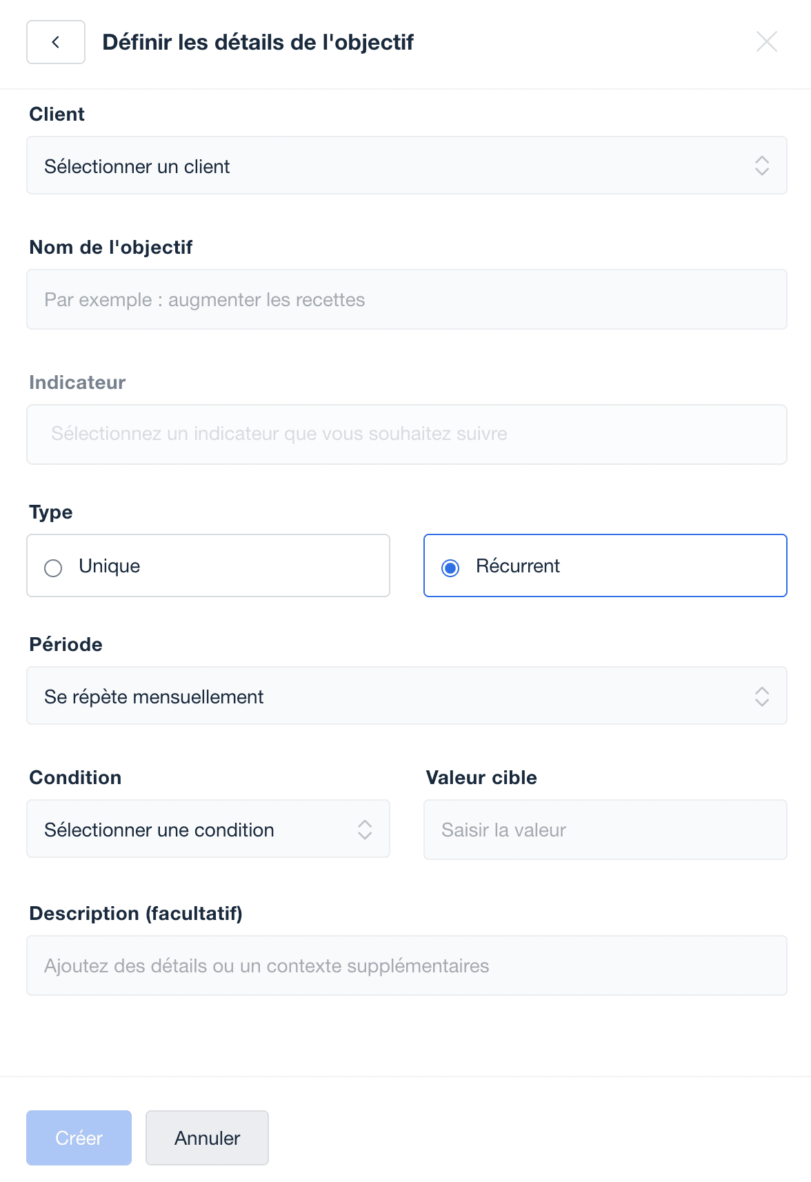 Ajout d’objectifs dans AgencyAnalytics