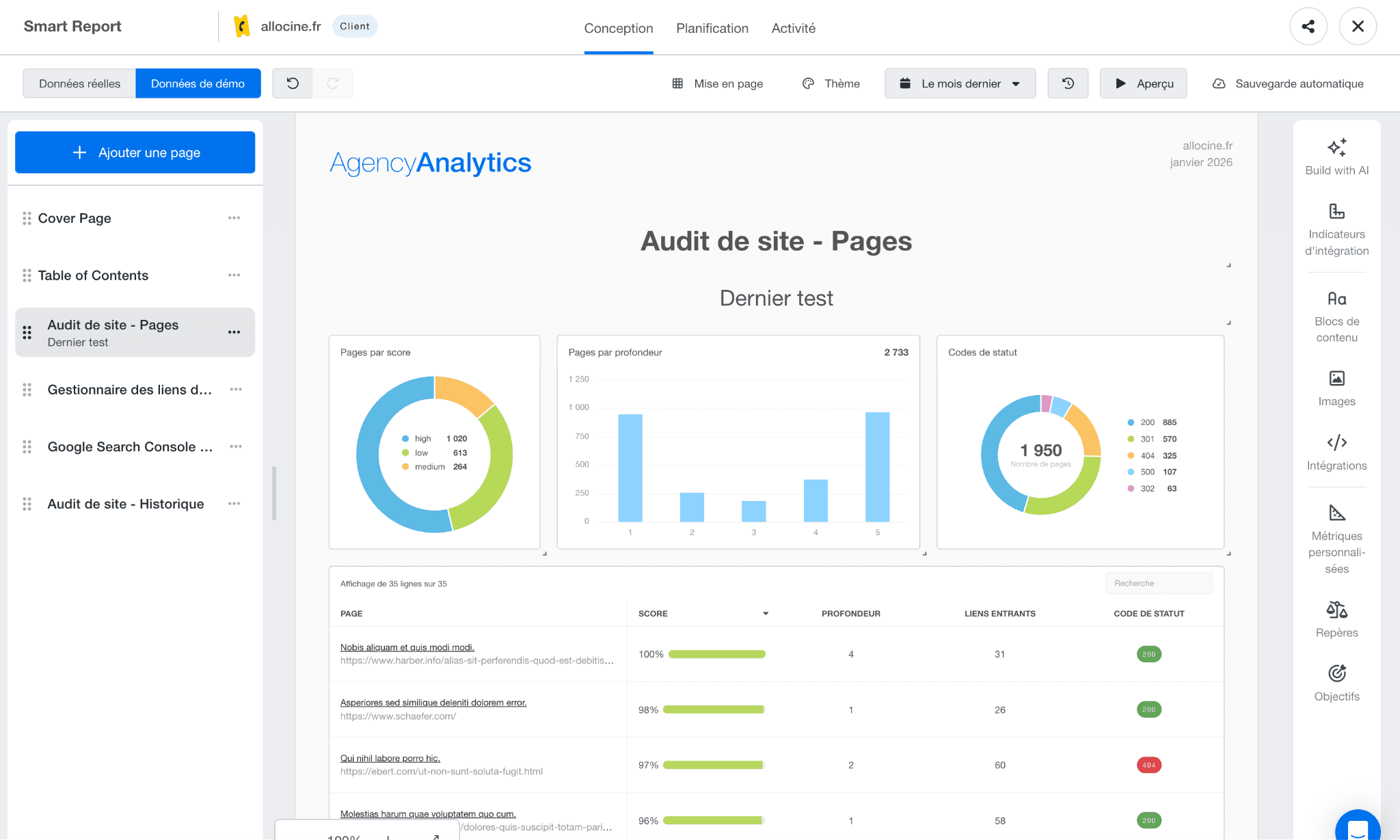Rapports dans AgencyAnalytics