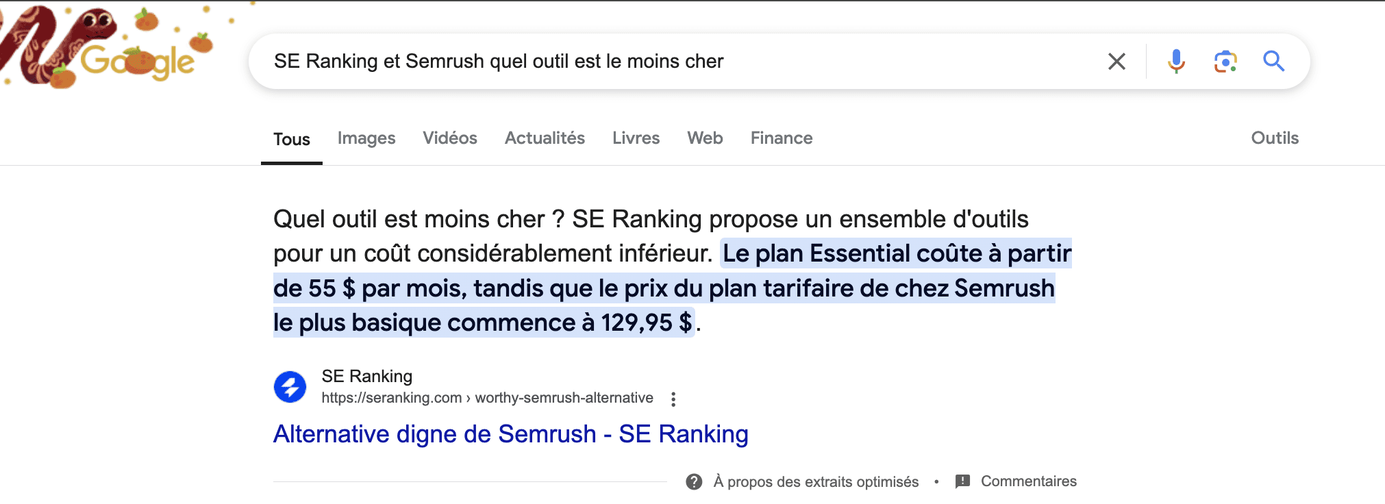 SE Ranking et Semrush quel outil est le moins cher