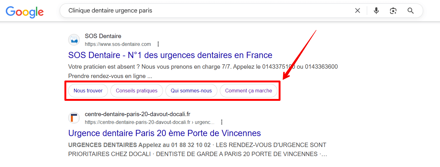 Liens bleus organiques