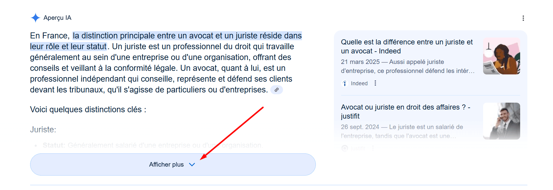 Afficher plus le bouton dans les AOI