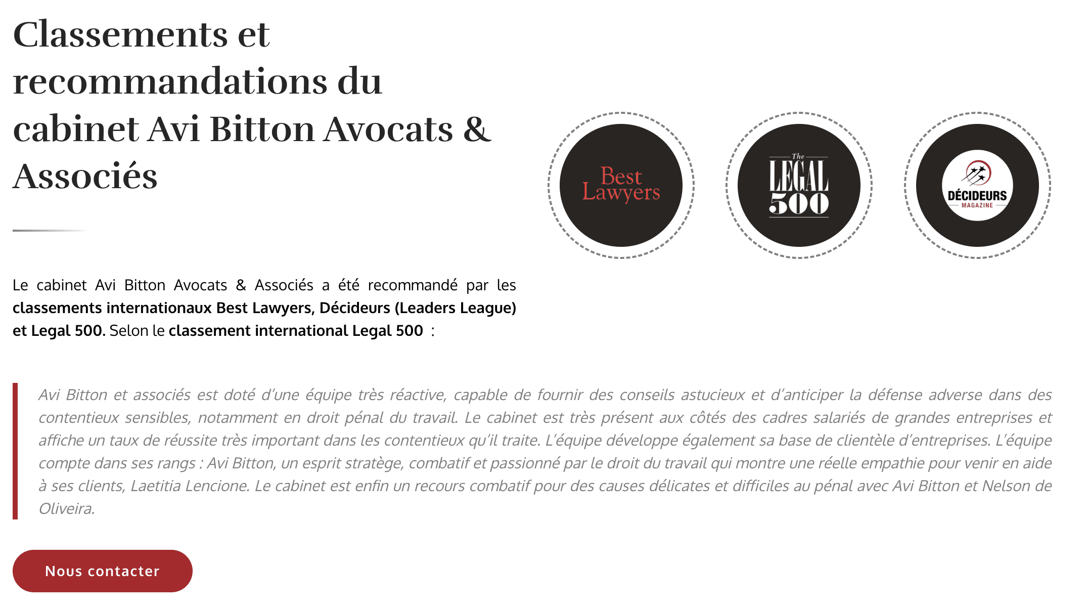 La page de présentation de Avi Bitton
