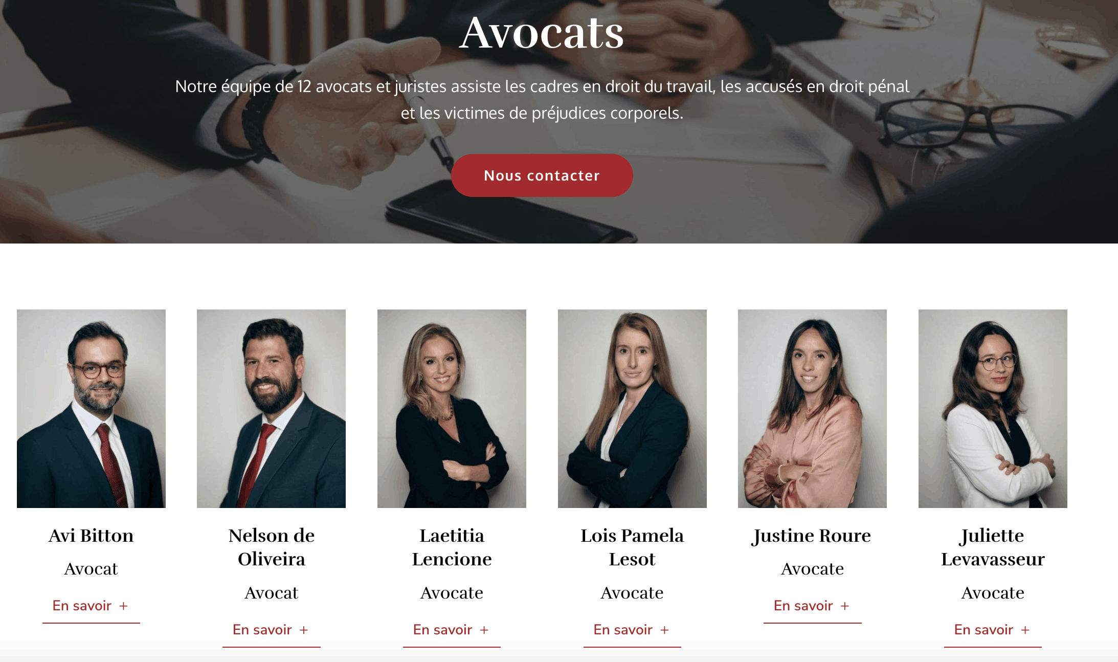 La page du personnel à Avi Bitton