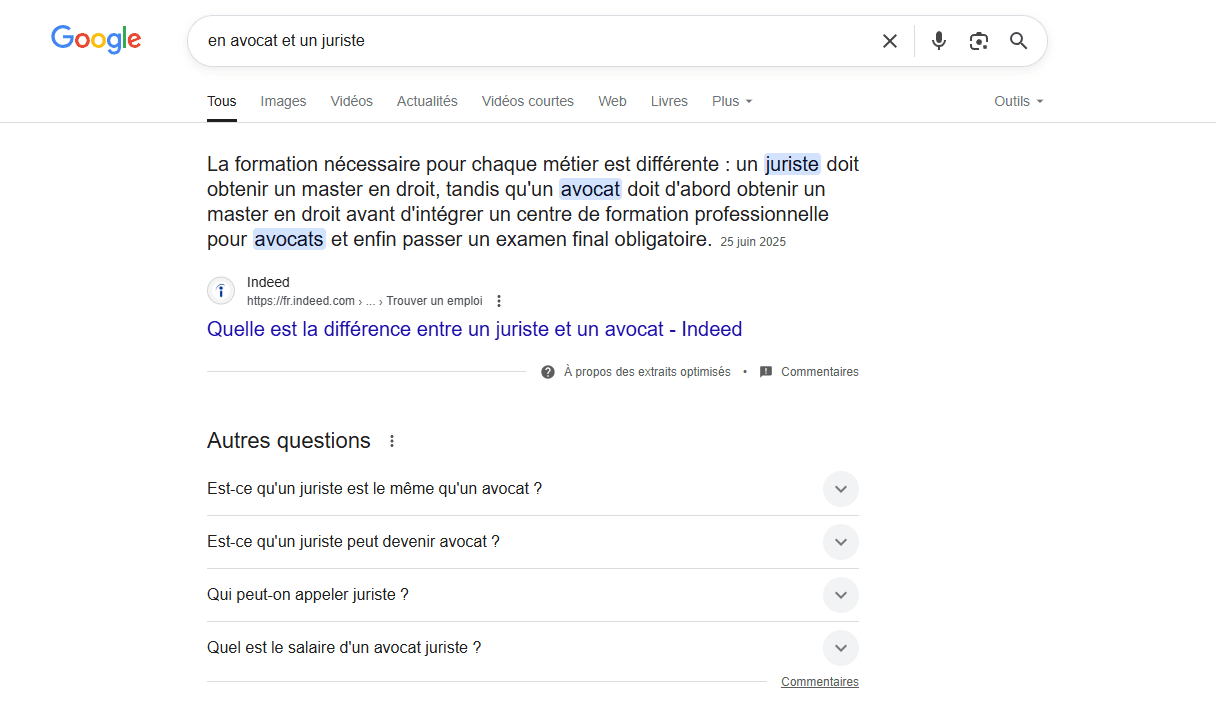 SERP de Google