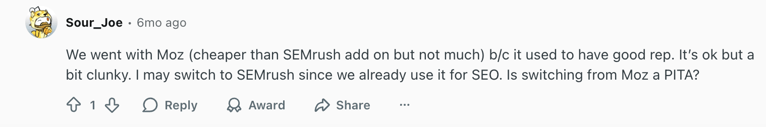 Ce que les utilisateurs disent à propos de Moz Pro