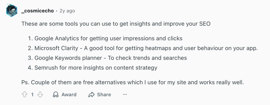 Ce que les gens disent à propos de Semrush