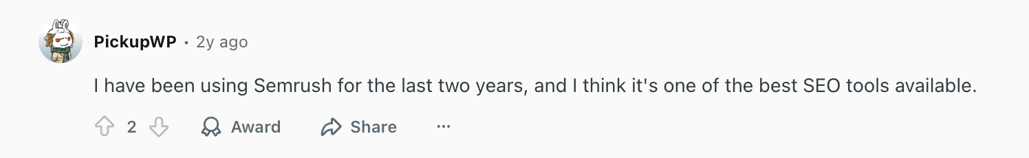 Ce que les utilisateurs disent de Semrush