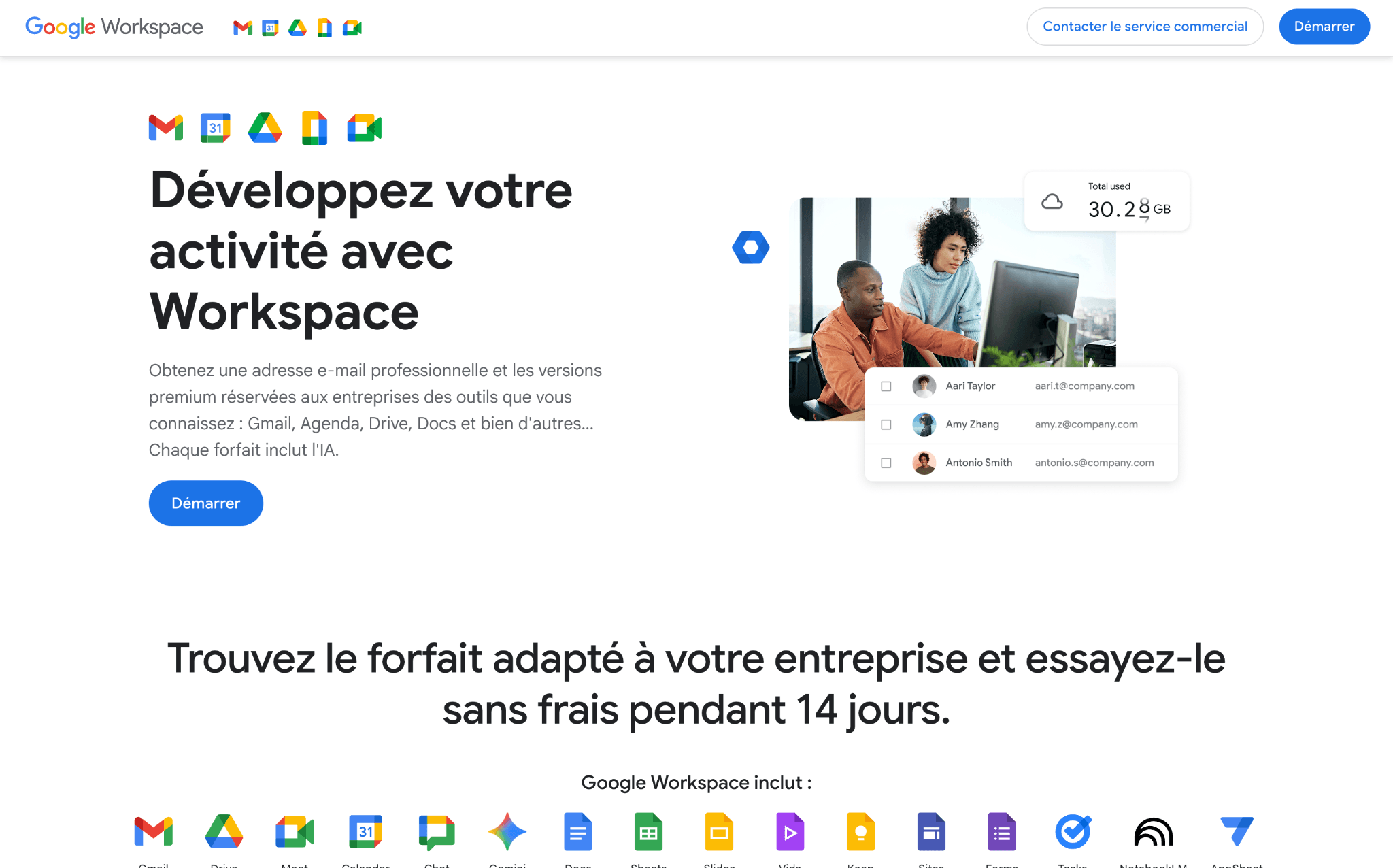Outils de Google Workspace Google Workspace