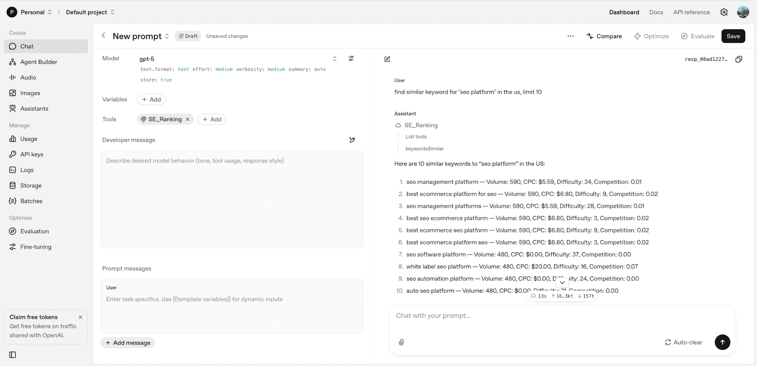 MPC de SE Ranking pour Open AI