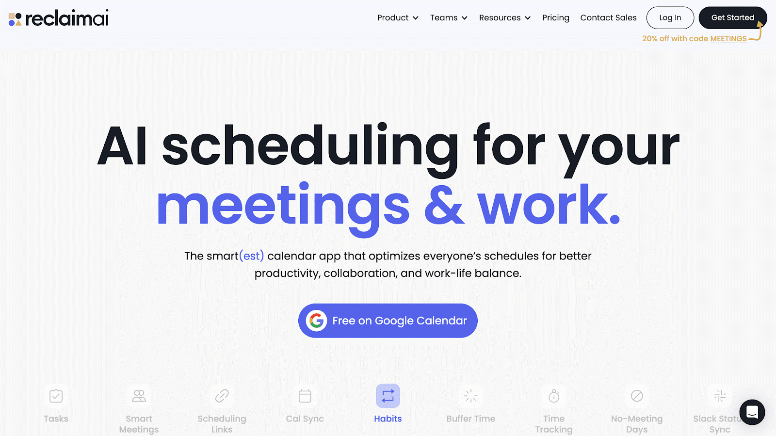 Outil Reclaim Reclaim