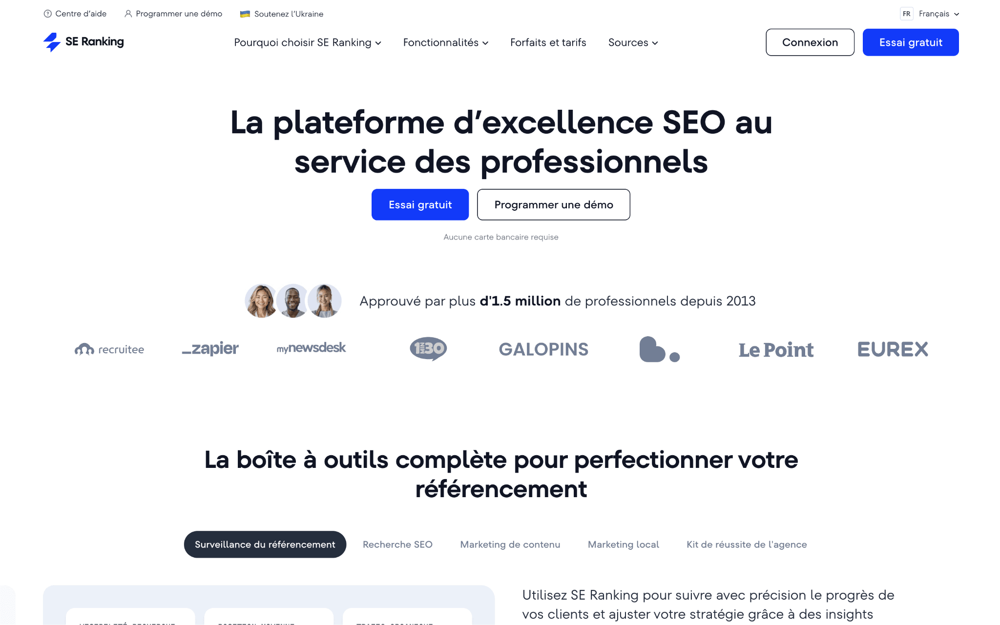 SE Ranking pour les agences SE Ranking