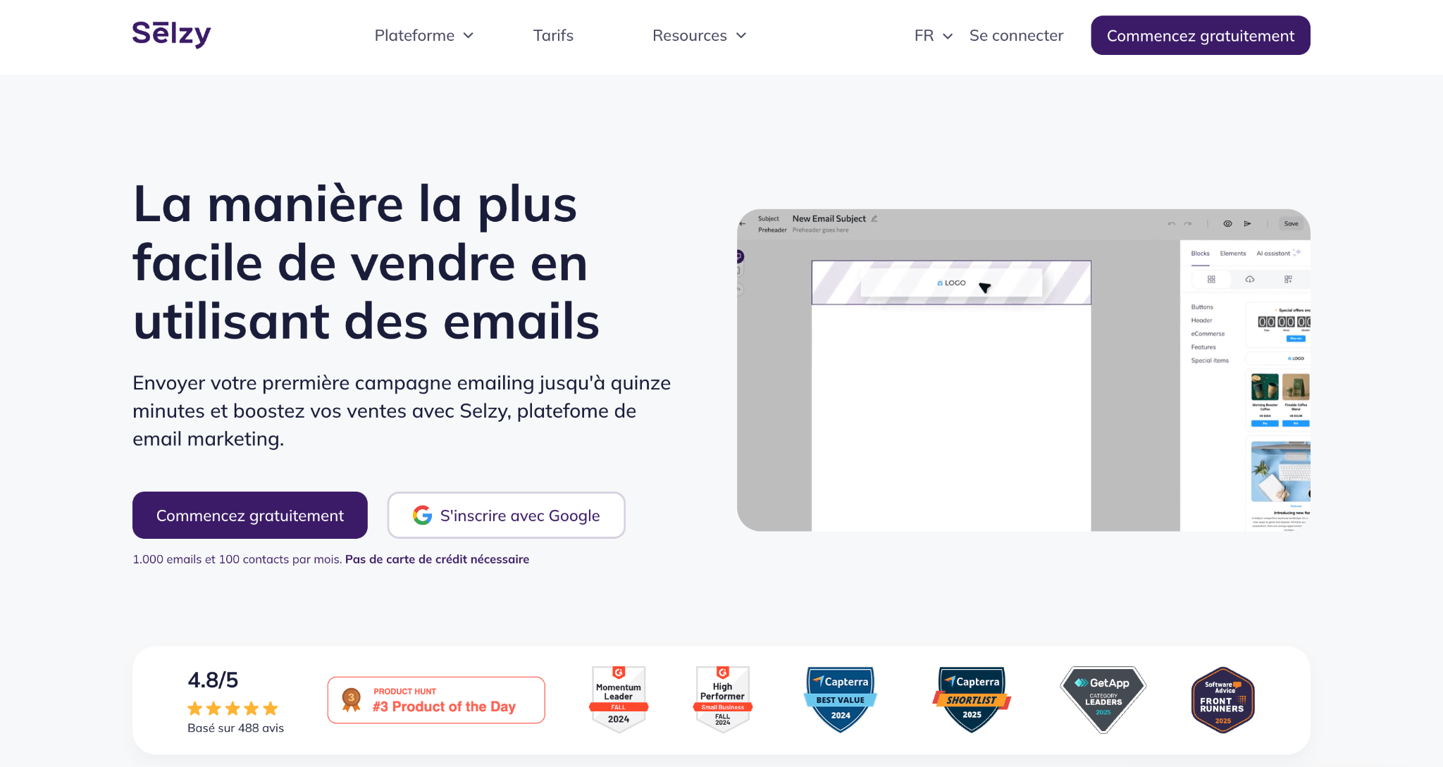 La plateforme Selzy Selzy