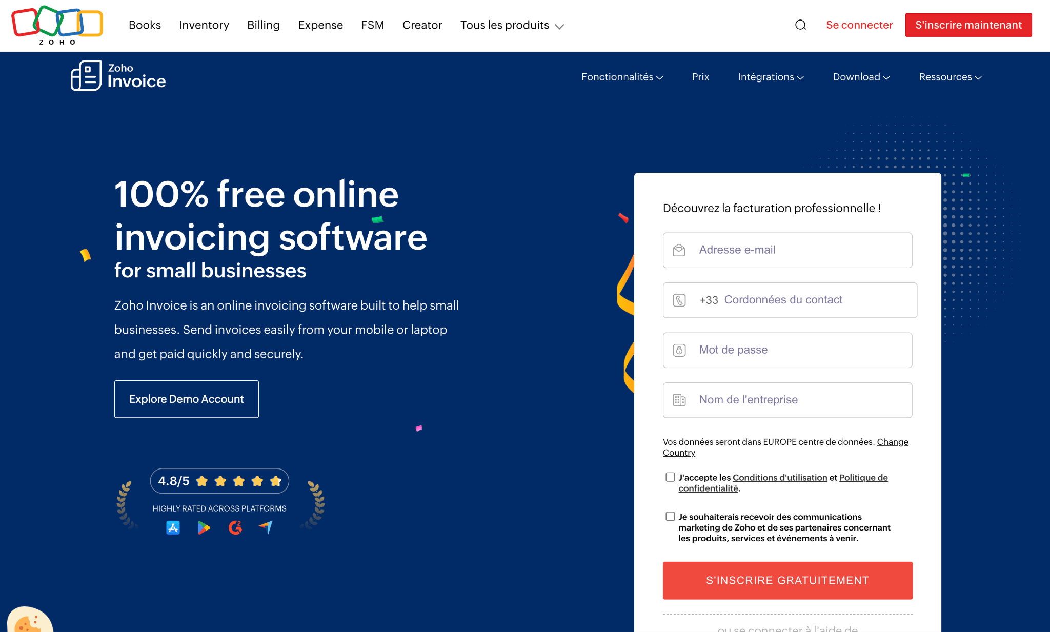 Logiciel Zoho Invoice Zoho Invoice