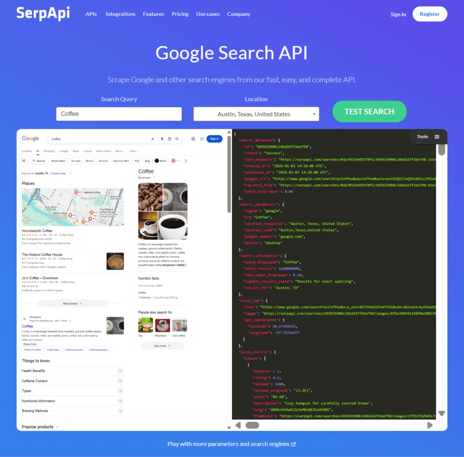 SerpApi Page SerpApi