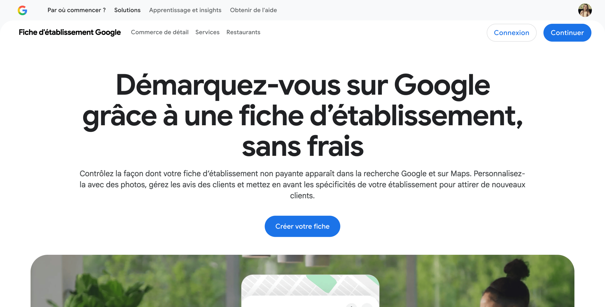 Google Business Profile Fiche d’établissement Google