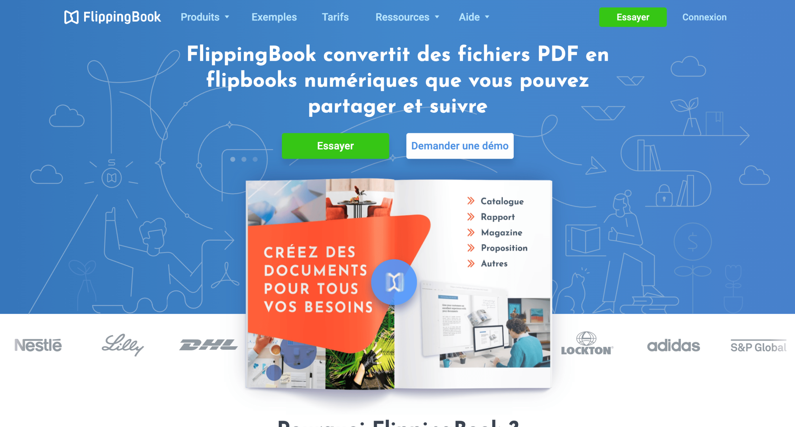 FlippingBook – page d'accueil Page d'accueil de FlippingBook