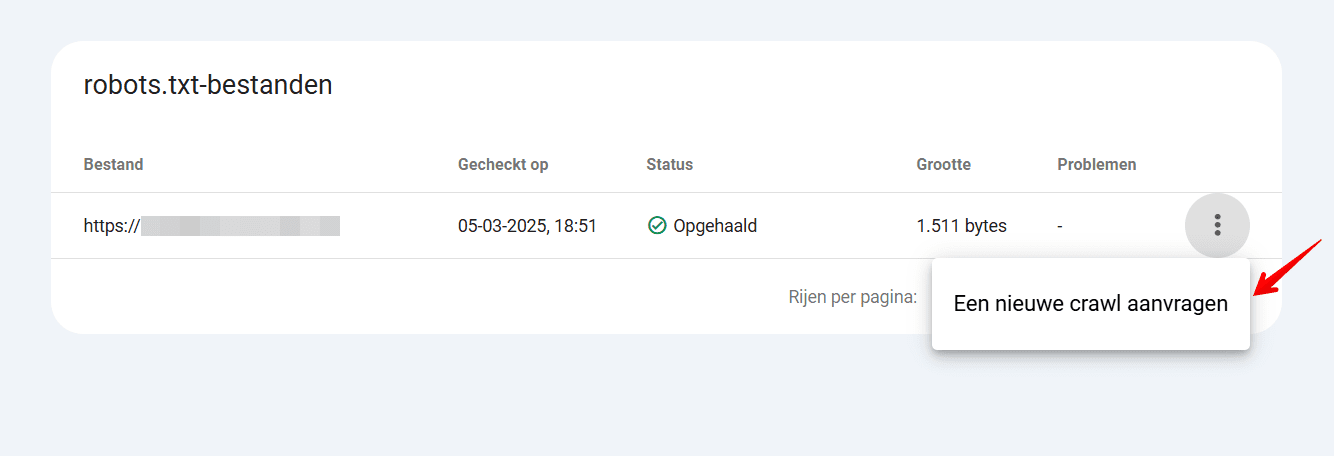 robots.txt recrawling