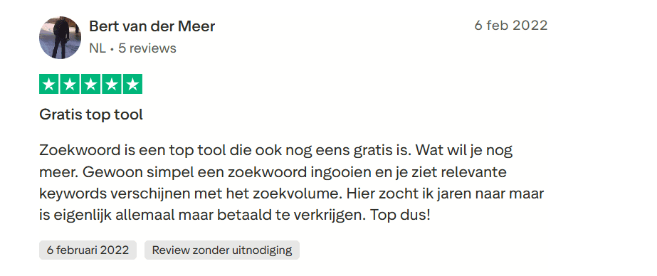 Gebruikersrecensies over Zoekwoord op Trustpilot