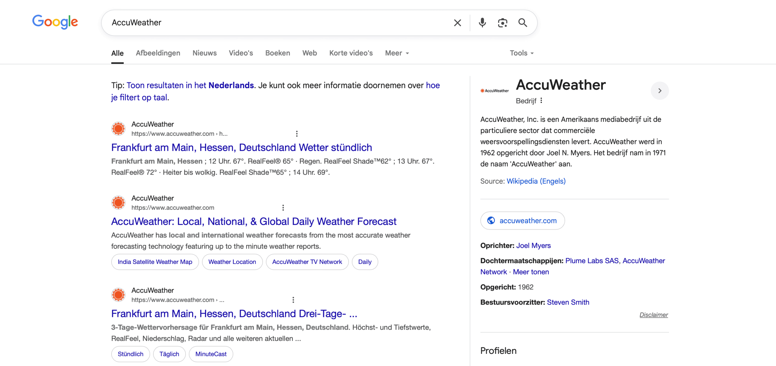 Google’s Knowledge Graph on SERP
