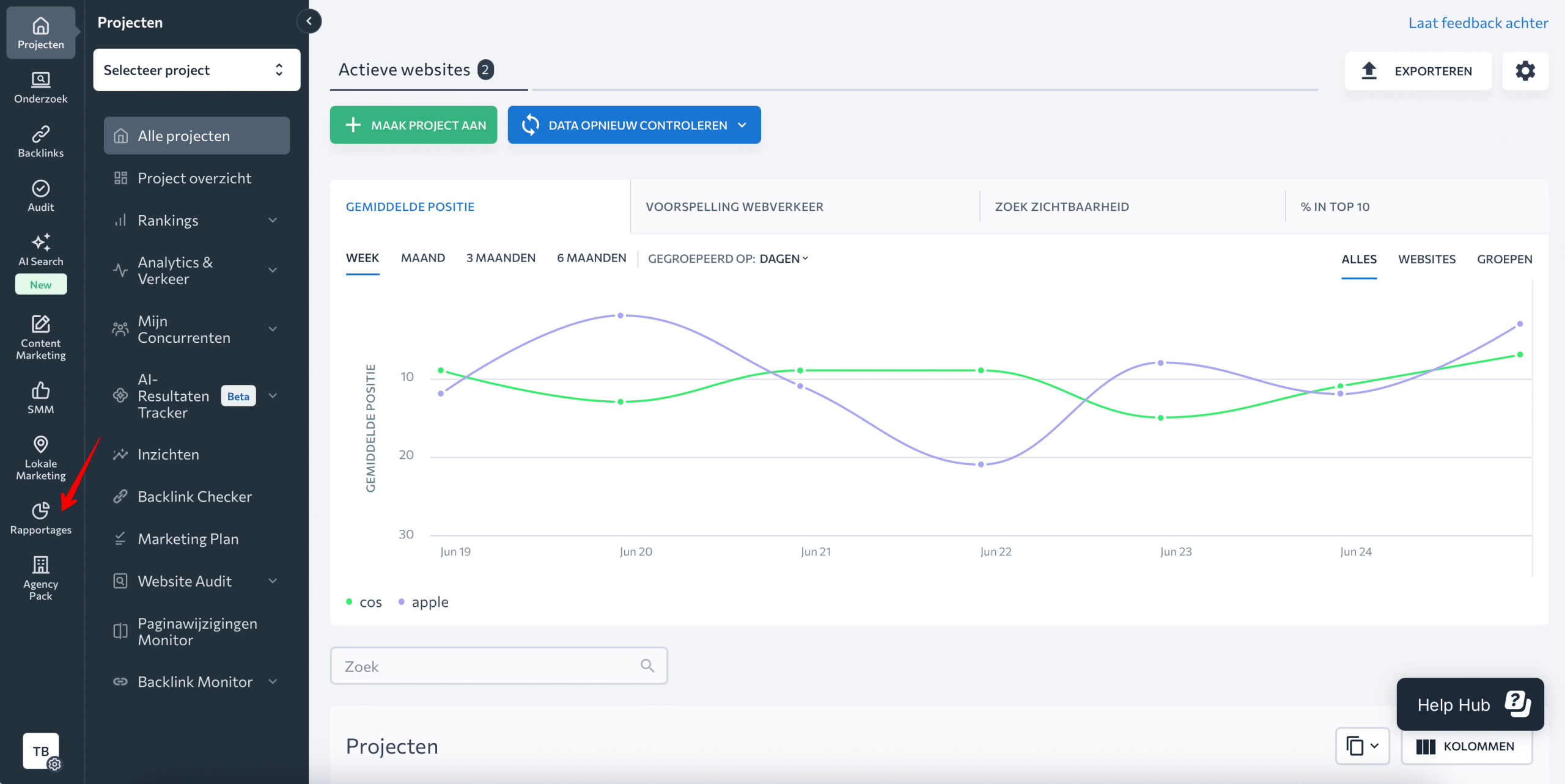 How to find SE Ranking's Report Builder