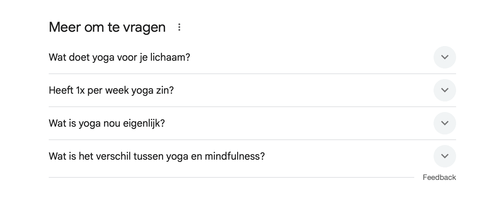 People also ask section in Google