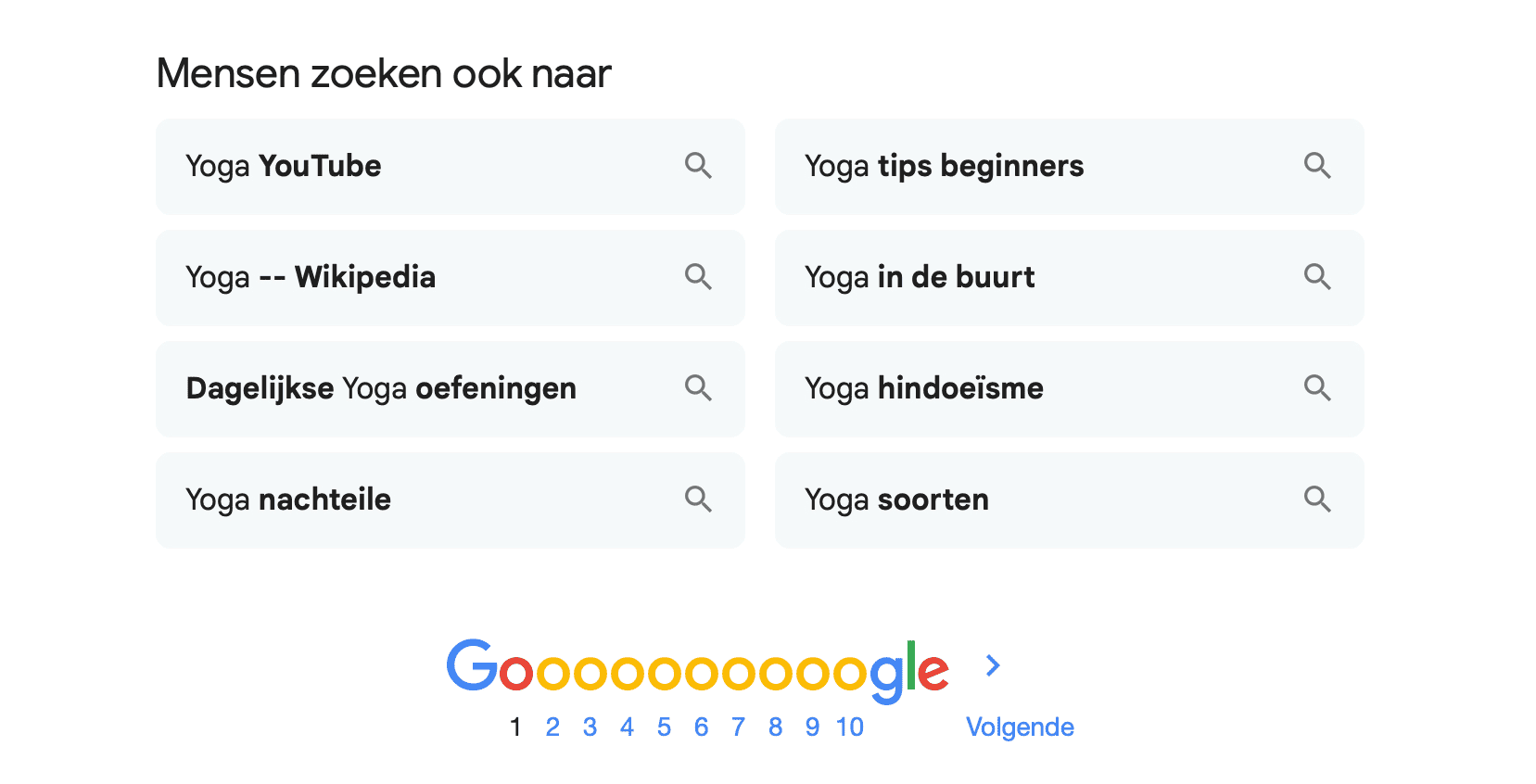 People also search for section in Google