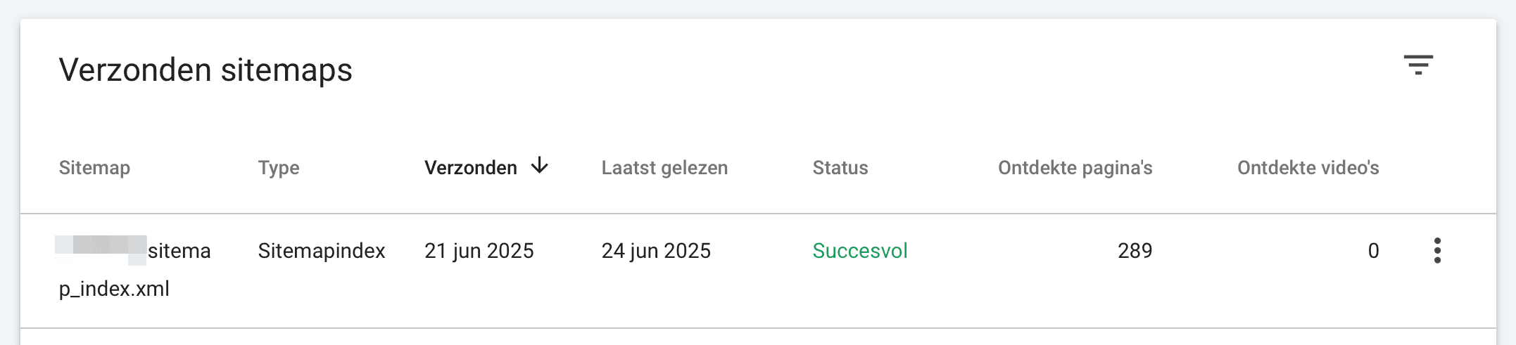 Sitemap status Success in GSC