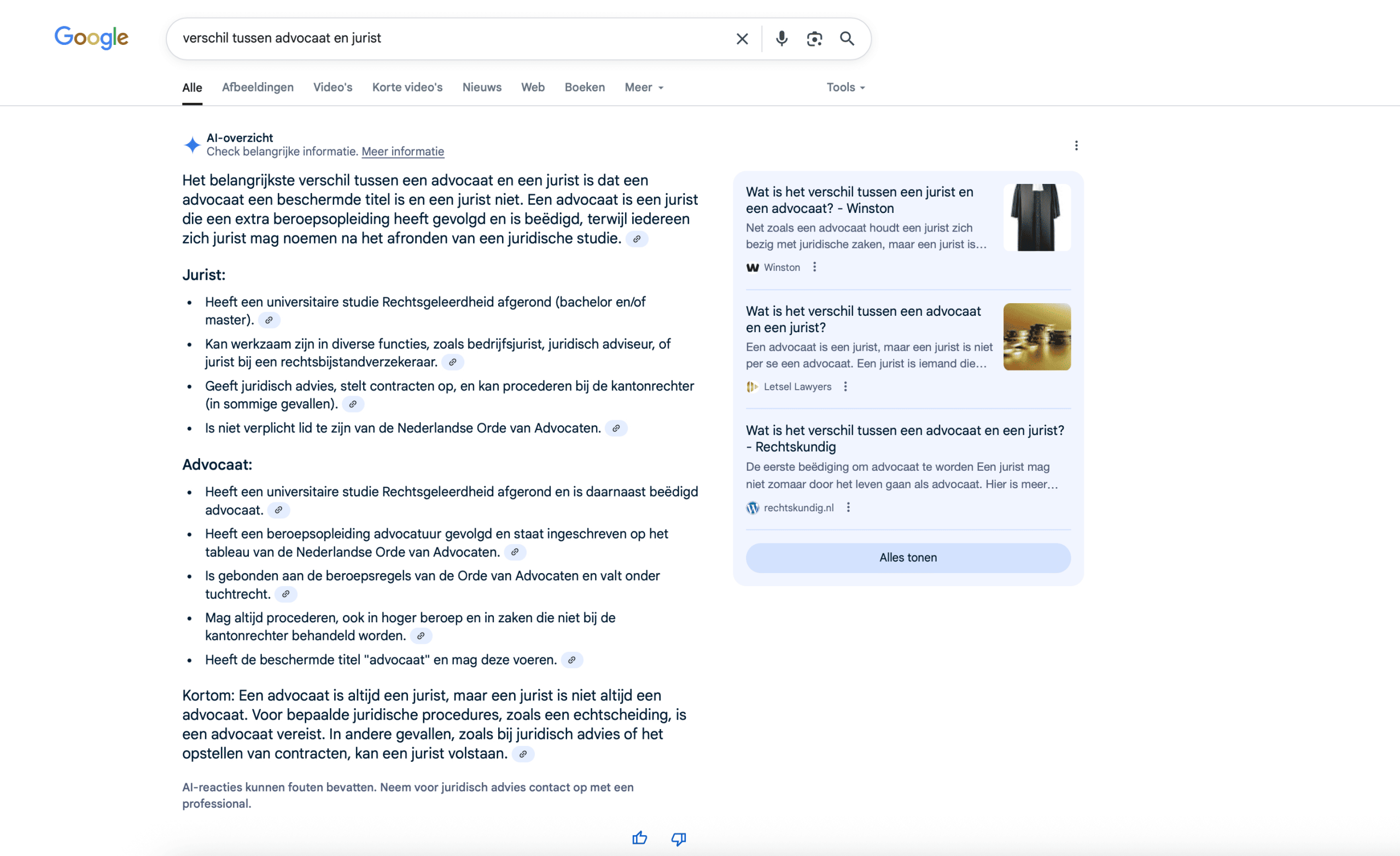 Google's SERP with AIOs