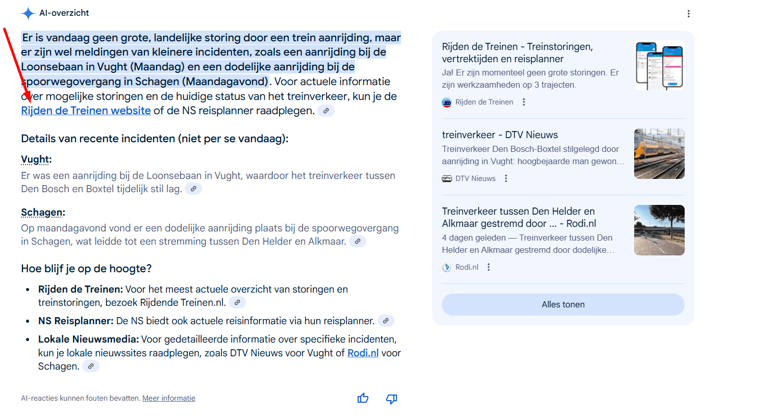 Echte blauwe ankertekst-hyperlinks in AIO's