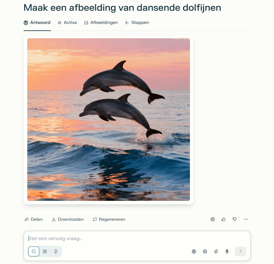 AI-beeldgeneratie in Perplexity AI