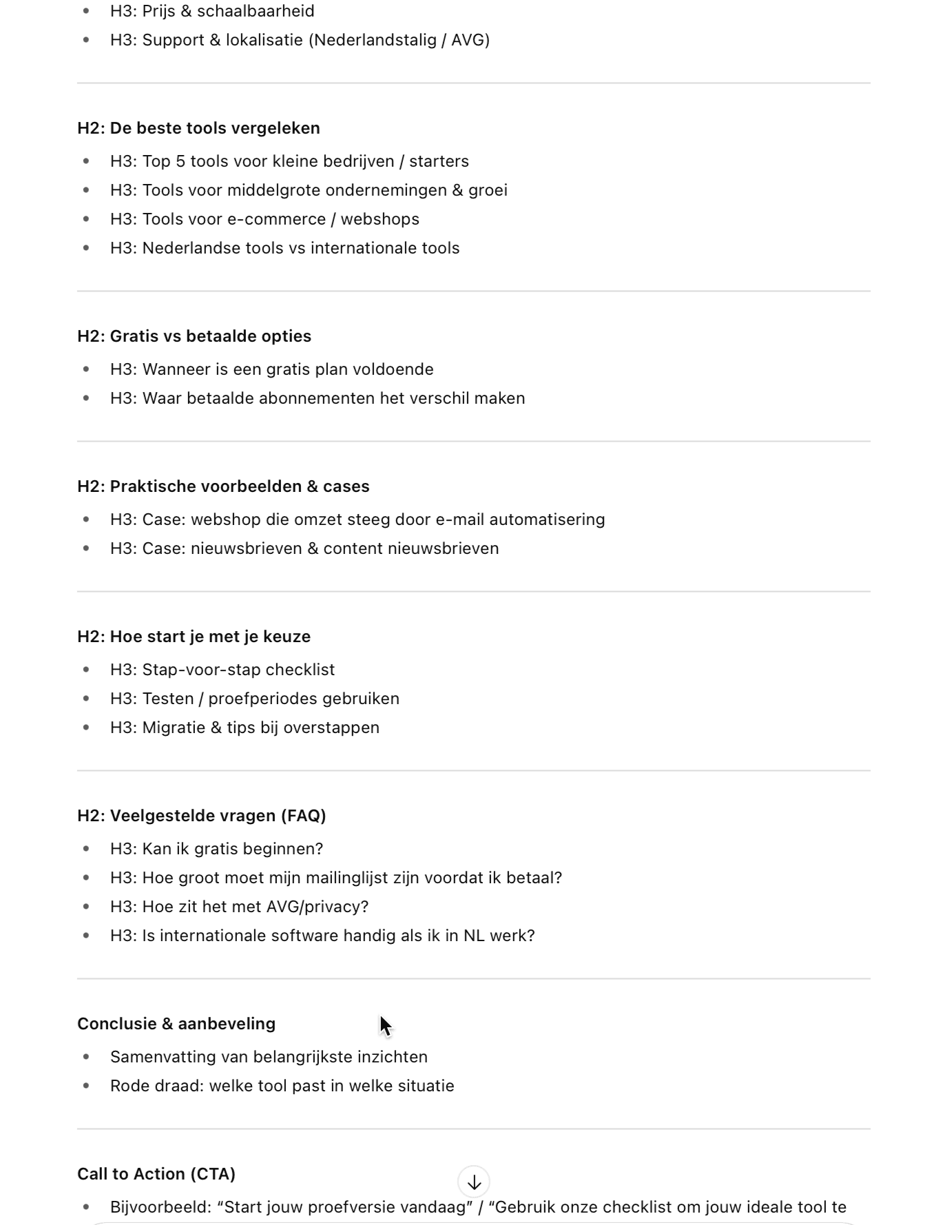Een gedetailleerde SEO-briefing maken in ChatGPT