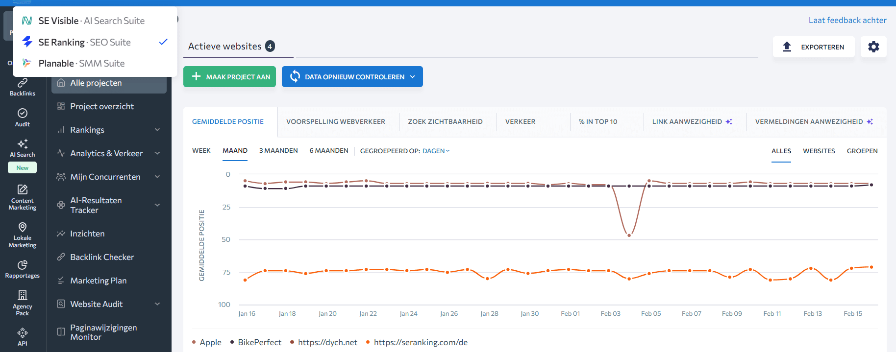 Kies tussen de SE Ranking-productfamilie SE Ranking productfamilie