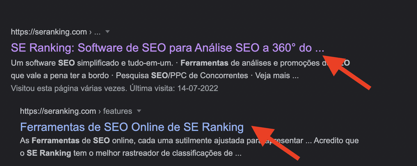 Título do site