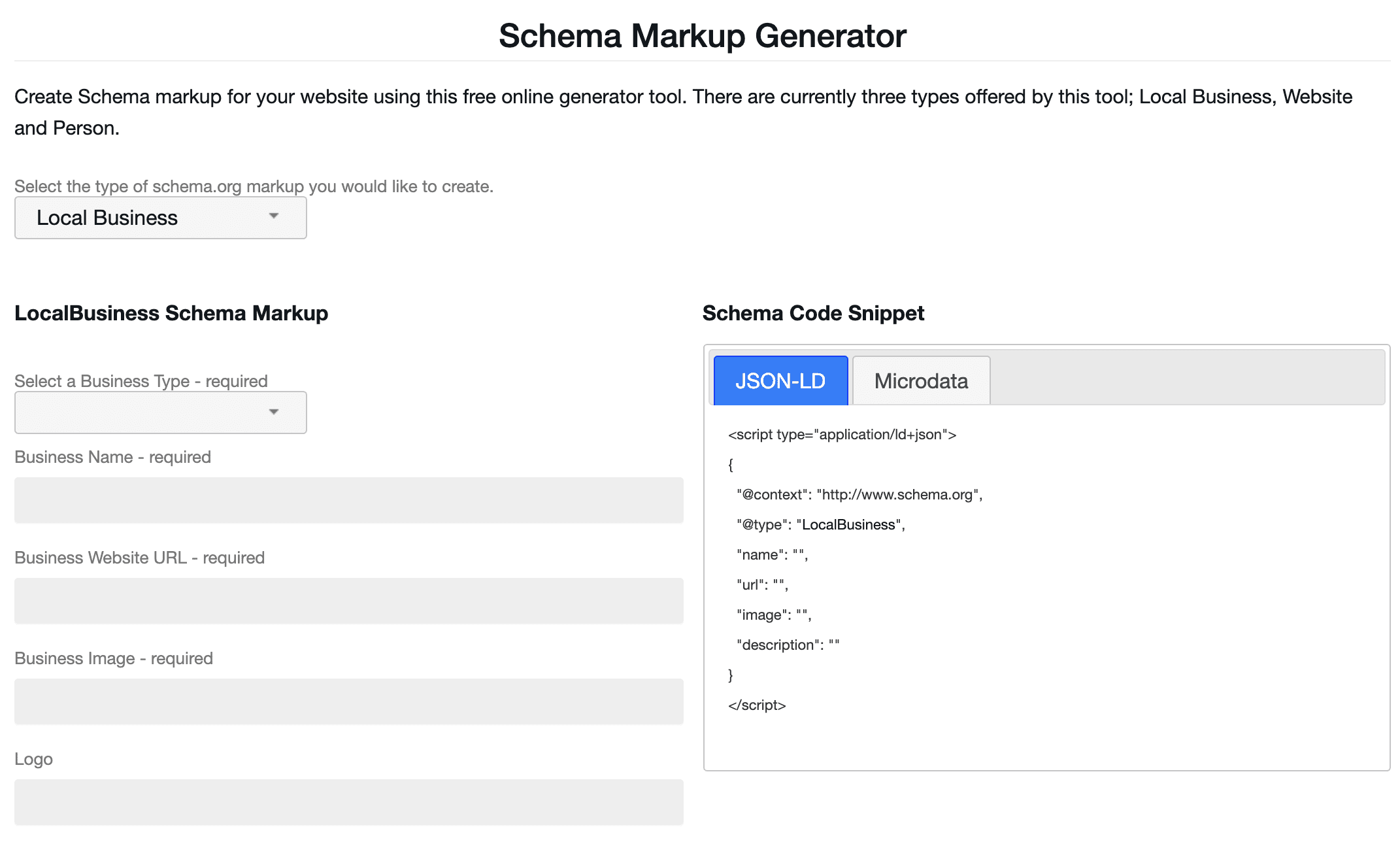 Schema Markup Generator