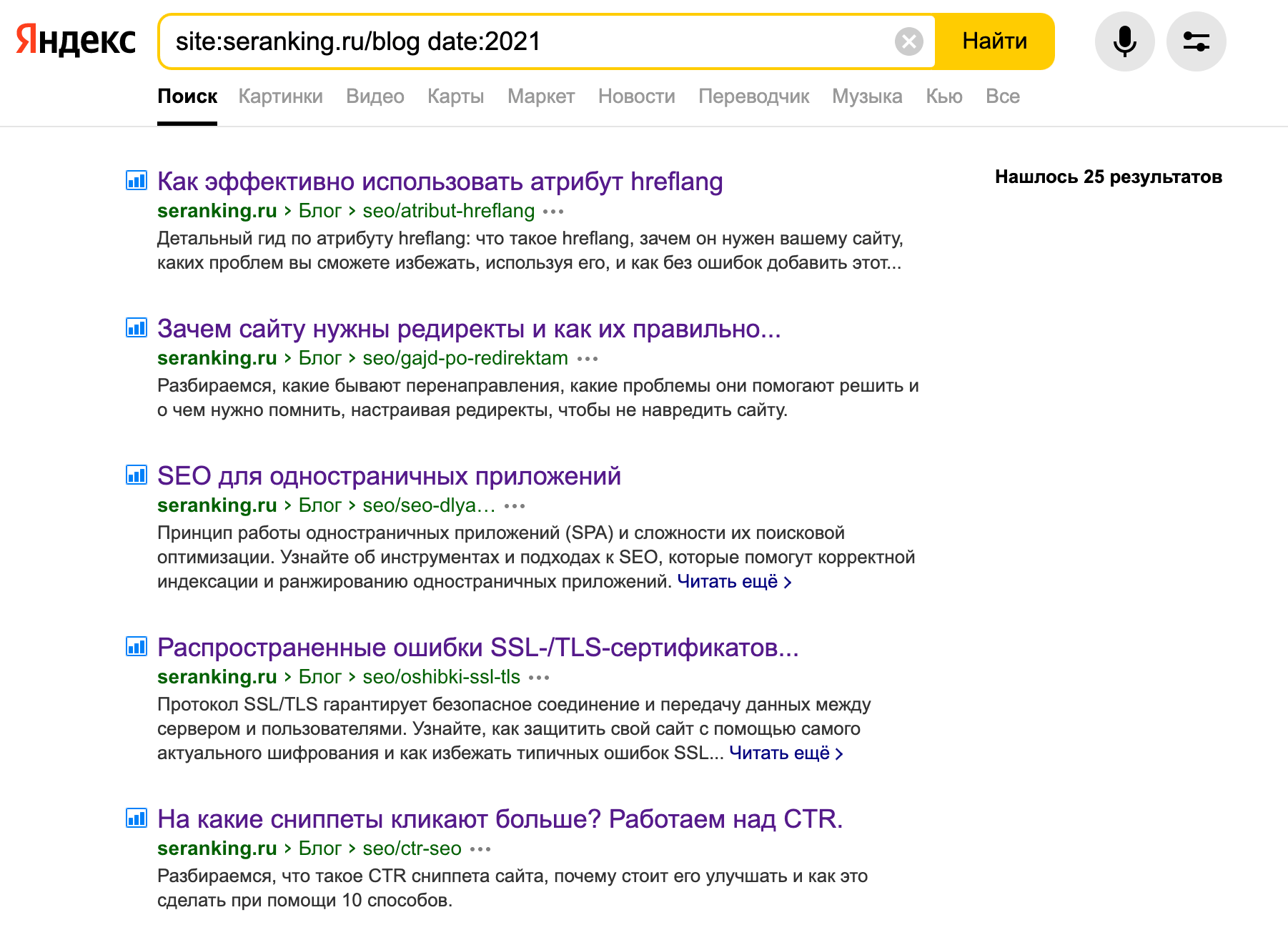 Поиск страниц сайта с помощью операторов Яндекса site: и date: Поиск страниц сайта с помощью операторов site: и date: