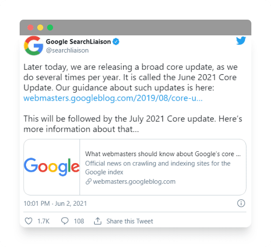 Google June 2021 Core Update