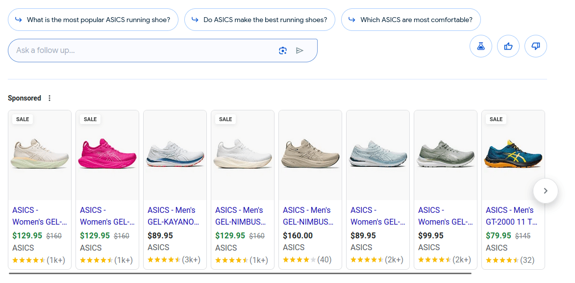 Annonces shopping dans les SERP