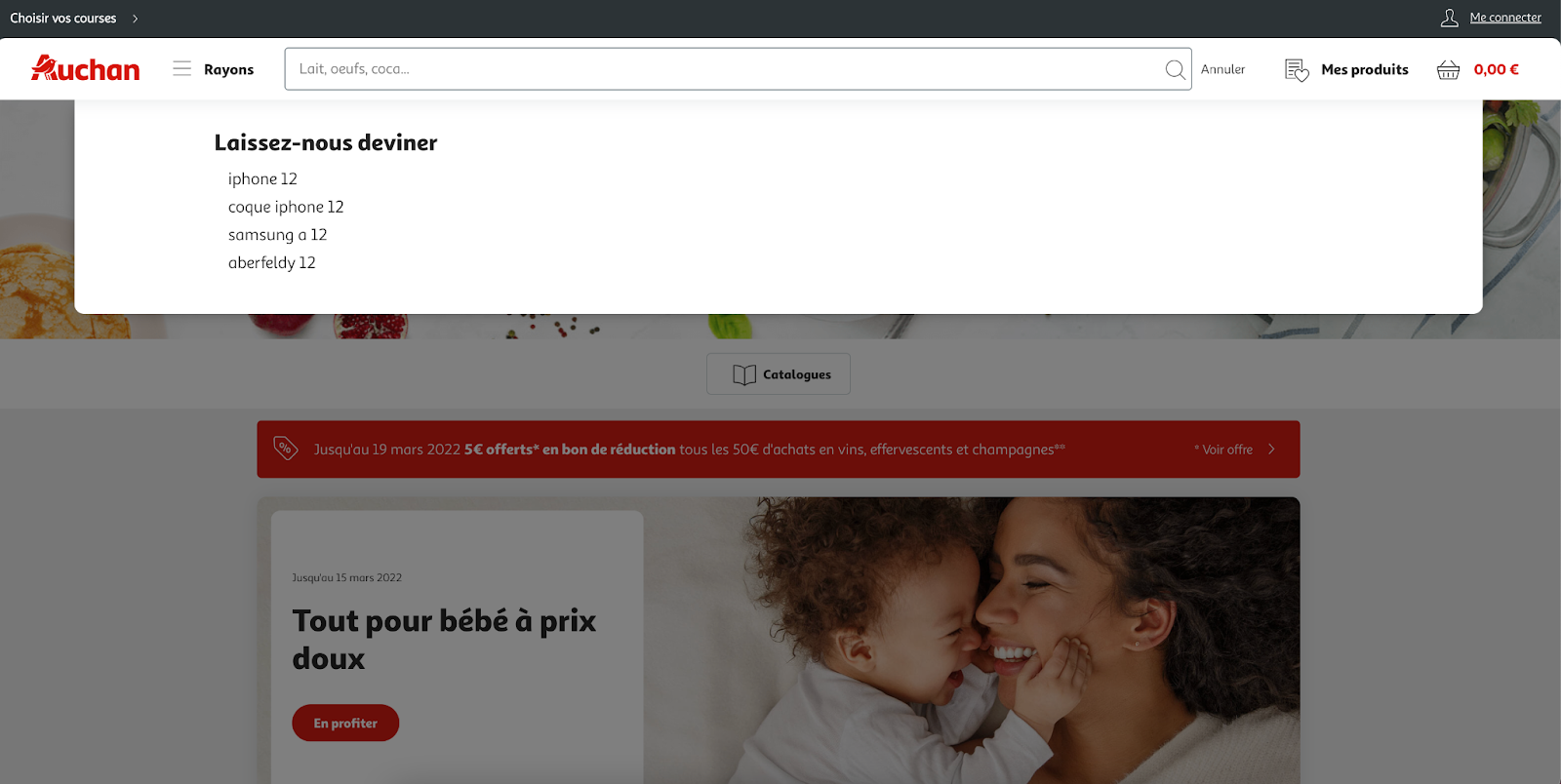 Recherche d'un site