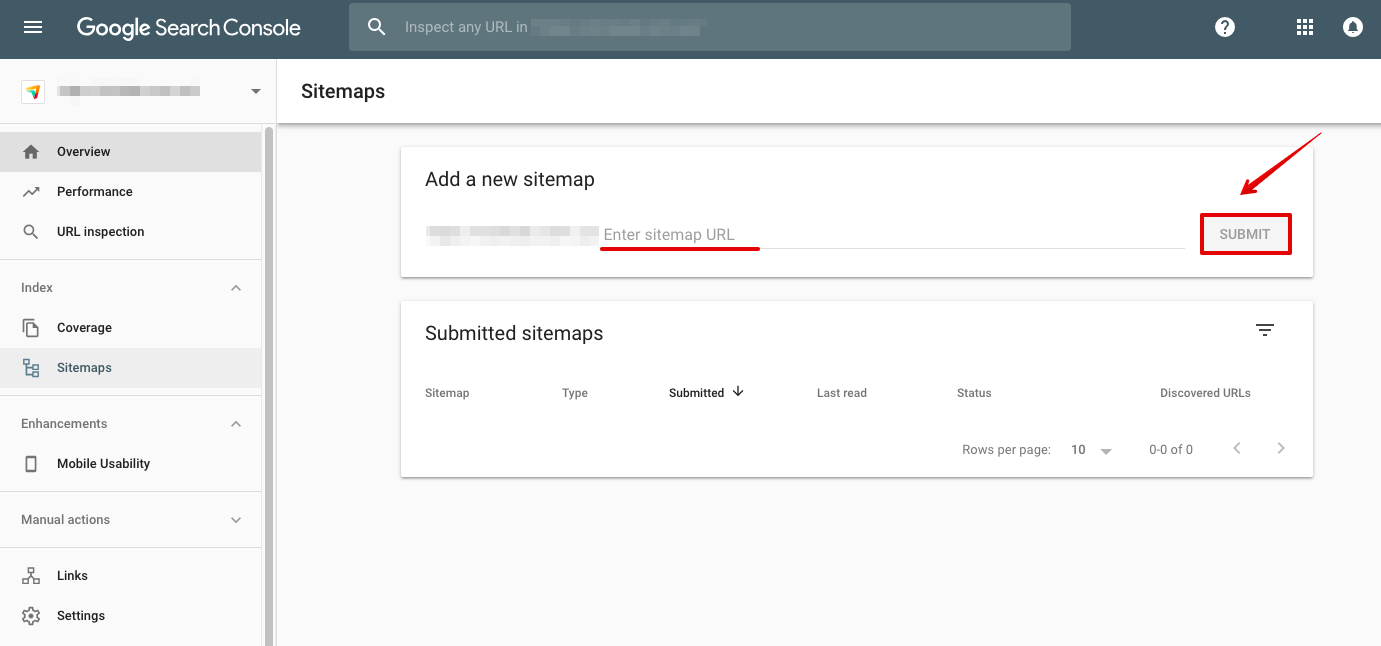 how to add sitemap to google search console