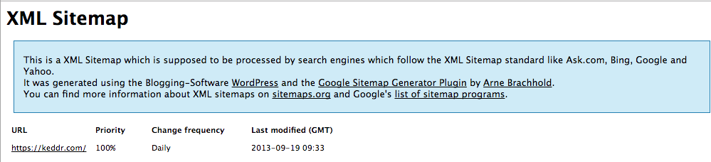 priority and frequency in sitemap example