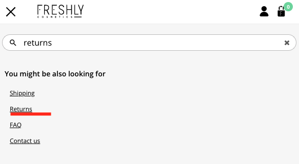 Rückgabe von Informationen in einer Website-Suchmaschine